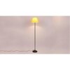 Marieke Yellow Fabric Floor Lamp with Black Iron Base