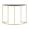 Half Round Metal Console Table in Gold Colour