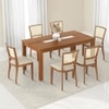 Brighton Xl 6 Seater Dining Table with Reed Dining Chairs Set