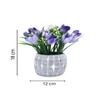 Bunch Of Realistic Charm Shaded Purple Tulip With A Ceramic Pot