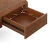 Linnea Rectangular Solid Wood Coffee Table In Amber Walnut Finish