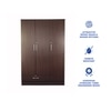 Housen Engineered Wood 3 Door Wardrobe In Walnut Finish