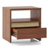 Kaarya Engineered Wood Bedside Table in Wheat Brown Walnut Finish