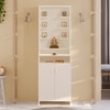 Bluewud Shubh Engineered Wood Prayerut In White Finish