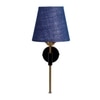 Devansh Metal Electric Wall Light in Black Colour with Blue Shade Count of 1 Light