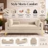 Cova Velvet Chaise Lounger in Cream Color