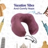 Neck Travel Memory foam Pillow Purple
