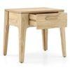 Faye Solid Wood Bedside Table In Natural White Ash Finish