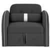 Jayen 1 Seater Pull Out Sofa cum Bed  in Dark Grey Colour