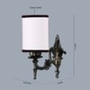 Devansh Metal Electric Wall Light in Antique Gold Colour with White & Black Shade Count of 1 Light