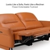 Orchard Three Seater Motorized Leather Recliner in Savana Tan Brown Colour