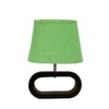 Devansh Green  Jute Table Lamp With Wood Black Base -13