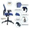 Goolda Low Back Ergonomic Chair in Blue Colour