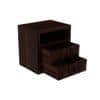 DiamondSolid Wood Bedside Table in Walnut Finish