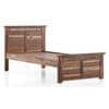 Fidora Solid Wood Single Size Non Storage Bed in Teak Finish
