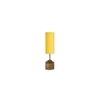 Katherine Wood Table lamp with Yellow cotton Shade