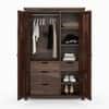 Claire 2 Door Sheesham Wood  Wardrobe In Provincial Teak Finish