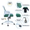 Xeanea Mid Back Ergonomic Chair in Dark Green Colour