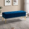 Kajana 2 Ottoman with Storage Color in Navy Blue