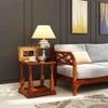 Mundra Solid Wood Bedside Table in Honey Finish