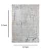 Blue Ivory Abstract Wool Silk Hand Tufted Area Rug for Living Room Bedroom 6x9