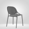 Kepler Brooks Lyra Cafeteria Dining Chair in Grey Colour