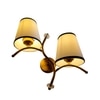 Devansh Metal Electric Wall Light in Gold Colour with White & Black Shade Count of 2 Lights