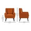 Azriah Boucle Fabric Accent Chair in Orange