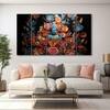 The Castle Decor Lord Buddha Meditation Wall Painting Wooden Framed 27x48 Inch (Style 17)
