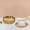 Metalsmith Metal Coaster Set of 6 Gold Finish Table Coasters