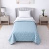 Blue And White Floral Cotton 400 Tc Reversible Single Bed Dohar 240 X160 Cm
