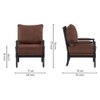Luxe L in en Fabric Lounge Chair in Brown