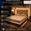 AIAN Beckley Queen Size Upholstered Platform Bed Walnut