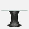 Sleek Metal Console Table in Black Colour