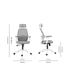 Wave Ergonomic Office Chair in Grey Colour