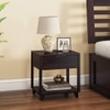 Capri Solid Wood Bedside Table in Mahogany Finish