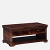 Sheesham Wood Coffee Table In Scratch Resistant Provincial Teak Finish