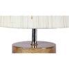 Annie Off White Fabric Shade Table Lamp with Natural Wooden Base