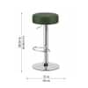 Doe Buck Linon Adjustable Bar Stool in Green Colour with Chrome Base