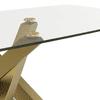 Zaida 6 Seater Dining Table With Set Of 6 Bren Swivel Dining Chairs (Colour- Ivory, Finish- Glass)