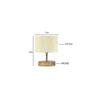 Palmyra Off White Fabric Shade Table Lamp with Natural Wooden Base