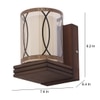 Eliante Wooden Wall Lights Wood & Glass Material Dark Brown & Champaign Finish