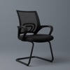 Kepler Brooks Crux Visitor Chair in Black Colour