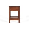 Coco Solid Wood Bedside Table in Brown Colour