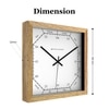 Minimal Wooden Wall Clock with Worded Hour Dial and Precision Minute Track
