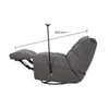 Avery One Seater Manual Fabric Recliner in Graphite Grey Colour