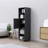 Hexa Engineered Wood Bookshelf Multipurpose Storage Rack in Slate Grey Colour