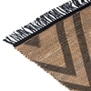 Jula Jute Rectangle Carpets Durry  in Black Colour