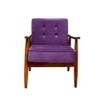 Armari Solid Wood Arm Chair in Purple Color
