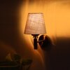 Devansh Metal Electric Wall Light in Gold Colour with Beige Shade Count of 1 Light